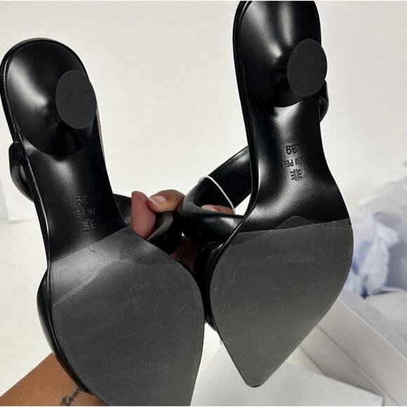 JW Pei Sara Mule In black Sz 39 8.5 Women’s Sandals Shoes Trend - Picture 6 of 8